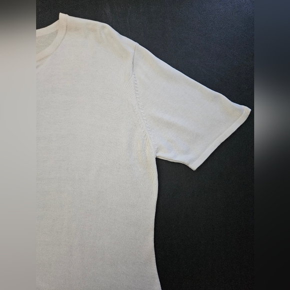 NWOT - Silk Blend Studio 101 White Short Sleeve Jersey - Size 1X - Picture 4 of 8